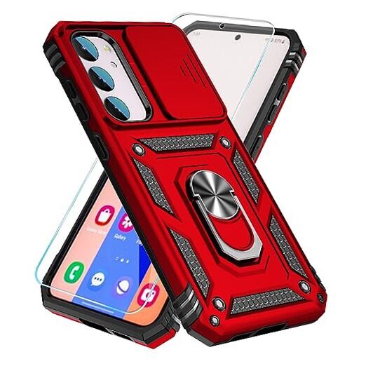 Military-Grade Case for Samsung Galaxy S23 FE 5G - With HD Screen Red