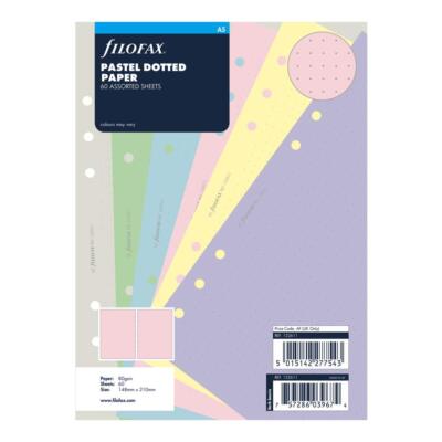 B132611 Organizer Refill A5 Size Pastel colors Dotted Paper