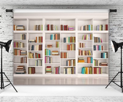 Allenjoy Vintage-Holz-Bibliothek Fotohintergrund – 213x150 Cm, Dekorative Tapete Für Zoom-Meetings, Partys & Fotoshootings