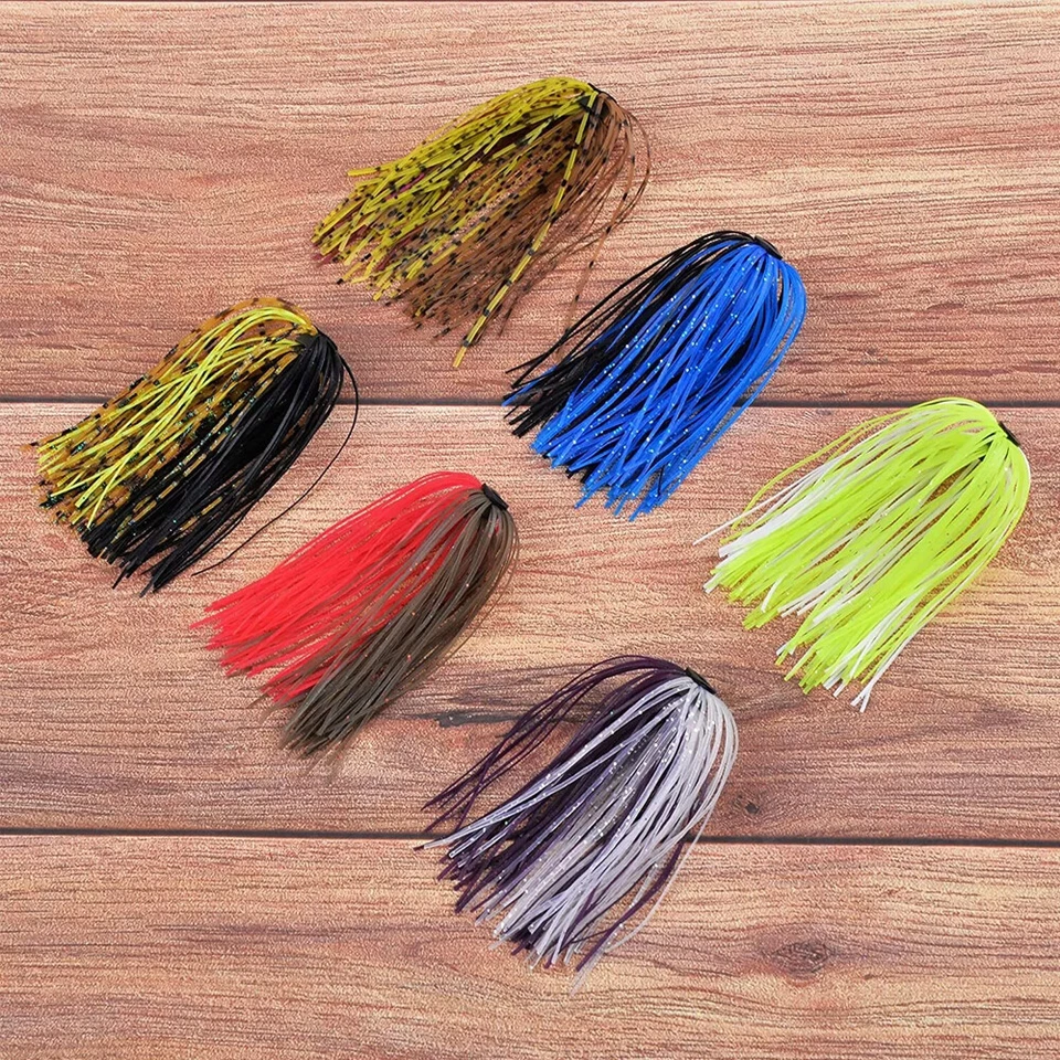 24 Bundles Silicone Jig Skirts Fishing Lure Skirt Replacement for Spinnerbaits - Image 4 of 4