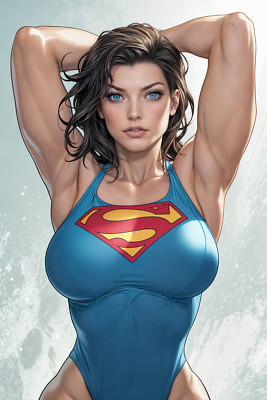 LOIS LANE SWIMSUIT MODEL Fine Art Print 13x19 Limited Edition 1/30 DC Superman