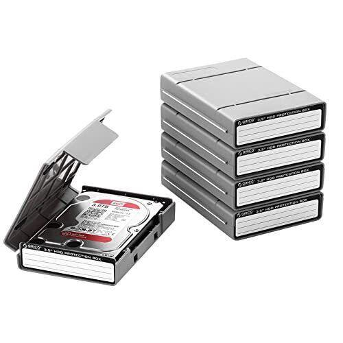 3.5" Hard Drive 5pcs Anti-Static Protective Case HDD Protector Storage Box - 第 2/7 張圖片