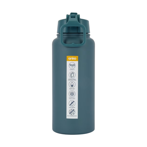 960ml Insulated Drink Bottle Water Bottle with Straw Double Wall Stainless Steel - Picture 9 of 21