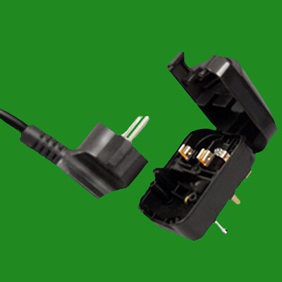 Earthed Schuko Euro to UK 3 Pin Mains Fused Plug Converter Travel Adaptor