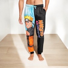 Shippuden Naruto Anime Manga Pajama Sleep Jogger Pants Mens Large NEW