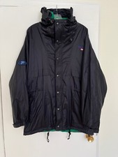 Vintage 90s Polo Sport Ralph Lauren Mens Rain Jacket Coat Black sz. M Fleece