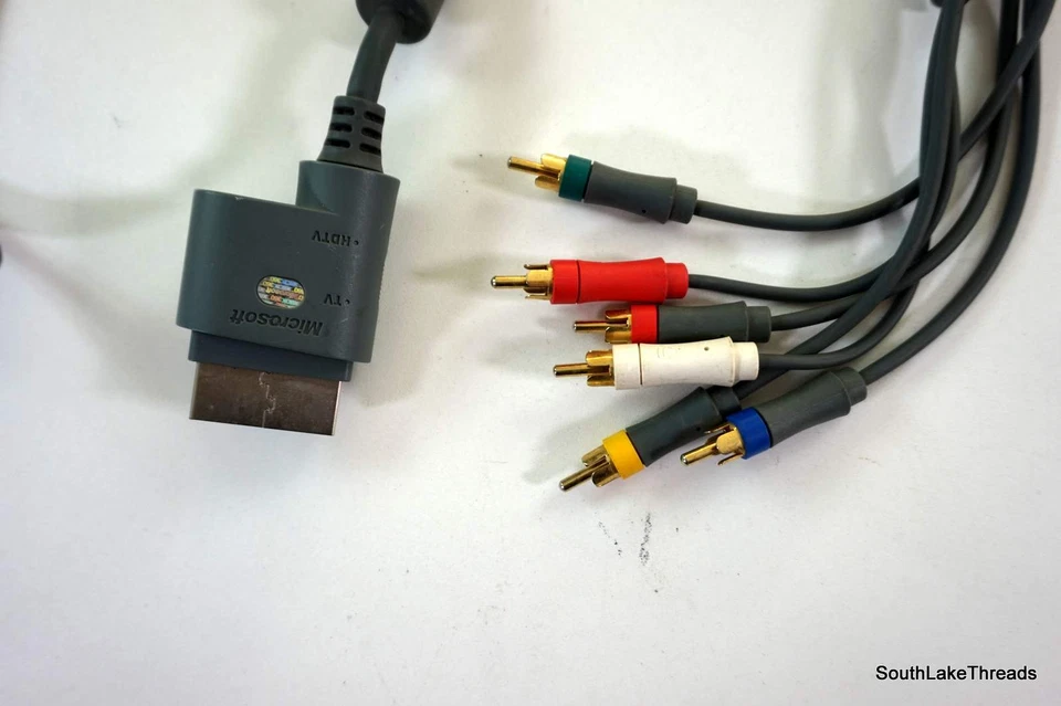 Genuine Microsoft Xbox 360 Composite AV Cable Cord X821376-001 - OEM TESTED - Image 2 of 2