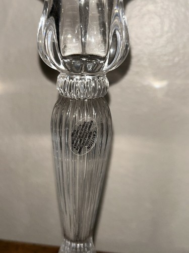 Vintage Shannon Crystal Triumph Candlestick Holders Gorgeous Pair 7" Unused - Picture 3 of 6