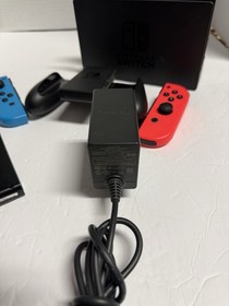 Nintendo Switch Console 32GB HAC-001(-001) Red/Blue Joy-Con Dock AC Adapter