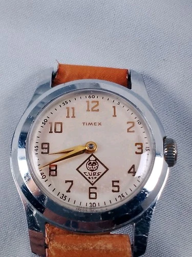 Vintage Timex U.S. Cub Scouts Boys Wristwatch Original Fancy Band