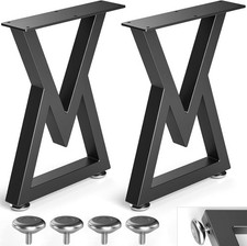 Image of Likapop 16'' Metal Table Legs, Sturdy Black Bench Legs, Suitable for DIY Coff...