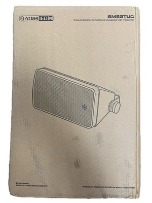 Atlas Sound Atlas IED SM82TUC-Black Indoor/Outdoor 2-Way Speaker w/ Transformer