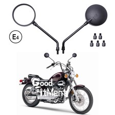Rund Motorrad Spiegel Rückspiegel E-geprüft Für Yamaha XV250 125 750 1100 Virago