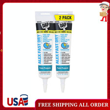 Alex 5.5 Oz. Fast Dry White Acrylic Latex plus Silicone Caulk 2-Pack 