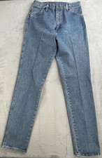 VTG Wrangler Jeans Bare Back Womens 11/32 (29x33) Made In USA Blue 14NBPAW EUC