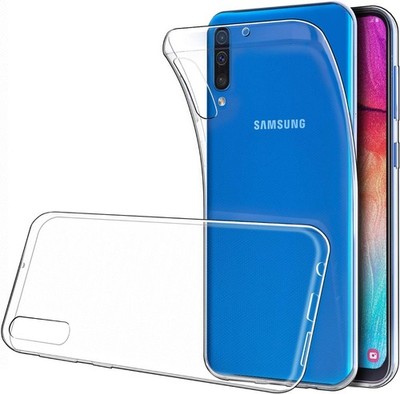 Hülle für Samsung Galaxy A50, Klar Silikon Gel Handyhülle + Displayschutz