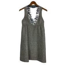 Anna Sui for Target XS Metallic Embellished Boucle Tweed Wool Blend Jumper Dress