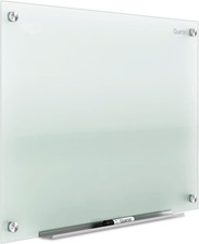 Whiteboard, Glass Dry Erase Board, Non-Magnetic, 36"W x 24"H, Infinity Framel...
