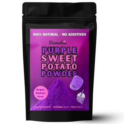 Biomatea Lila Süßkartoffel Pulver 100g Ube Powder Vegan Natur Gefriergetrocknet