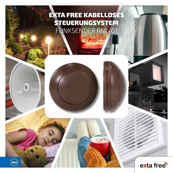 Funkschalter Exta Free 1 Kanal Wandschalter Lichtschalter Funk RNL-01 Smart Home-image
