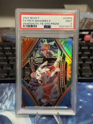 2023 Select Patrick Mahomes II Snapshots Tie Dye 15/25 Jersey # PSA 9 Chiefs