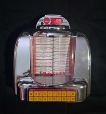 Crosley Diner Mini Jukebox Bluetooth Tabletop FM Radio CR1120A-SI