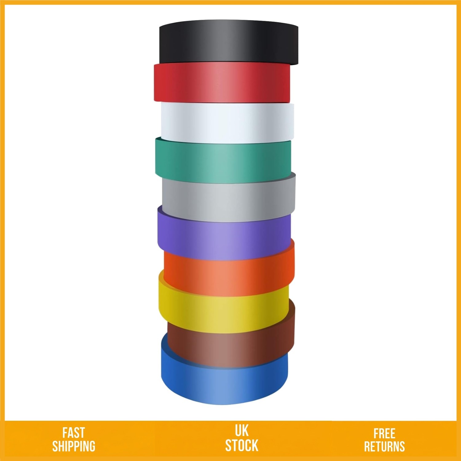 Flame Retardant PVC Electrical Insulation Tape 19mm x 20m 10 Rolls