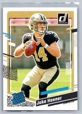 Jake Haener 374 2023 Donruss RC Rookie New Orleans Saints Card. rookie card picture