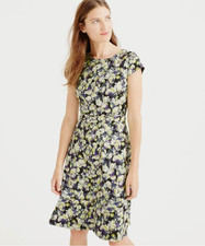 J. Vestido Crew a medida manga gorra floral trébol talla 4 P 4P NUEVO