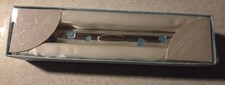 Silver with Blue Hearts - Baby's Birth Certificate Holder - By Evergreen
