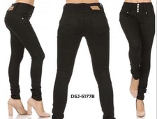 Size "11" DSJ-6177 Colombian Design Push Up Levanta Cola High Waist Jeans.