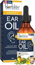 Organic Ear Oil for Ear Infections - Natural Eardrops for Infection Prevention, 