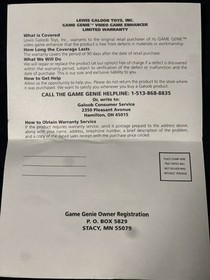 Nintendo Nes Game Genie Gold - Complete In Box - Authentic - Very Clean 