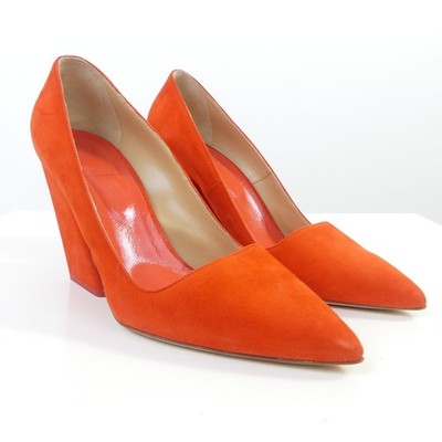 AEYDE Pumps Heels Spitz Velour Leder Rot Gr. 42