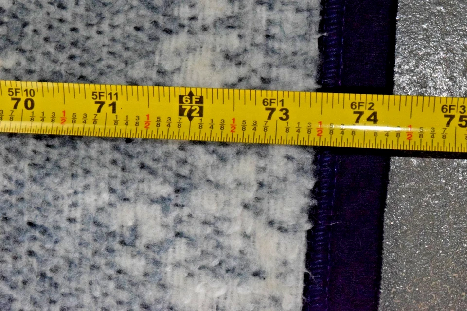 Vintage Blanket Biederlack James Hautman 90s Grey Wolves High Pile Made US 74X53 - Image 3 of 4