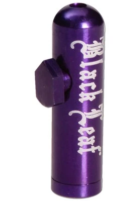 Black Leaf DOSIERER Schnupftabak RUND Aluminium Portionierer AUBERGINE LILA 54mm