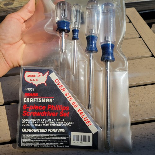 Juego de 4 destornilladores Phillips Sears Craftsman EE. UU. - Imagen 4 de 4