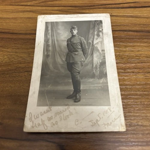 World War 1 WW1 Era French or Italian Military Cabinet Card Photo Portrait 1908