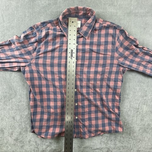 American Eagle superweiches Langarm Herren XXL rosa & blau kariert Knopfleiste - Bild 8 von 11