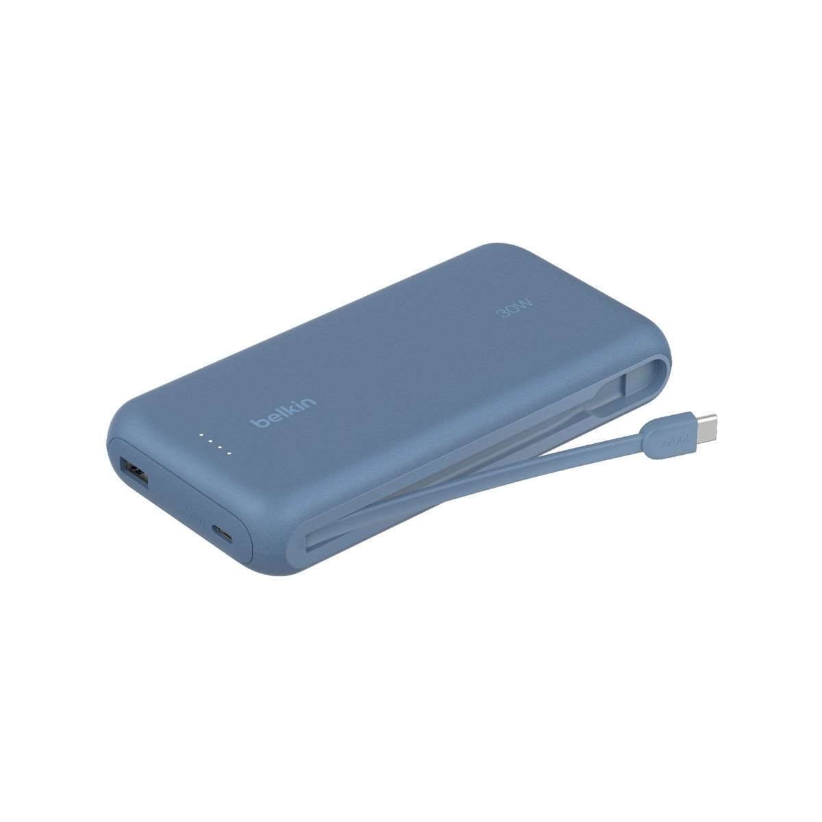 Batterie externe Belkin 20000 mAh avec câble USB-C intégré bleu pour smartphone