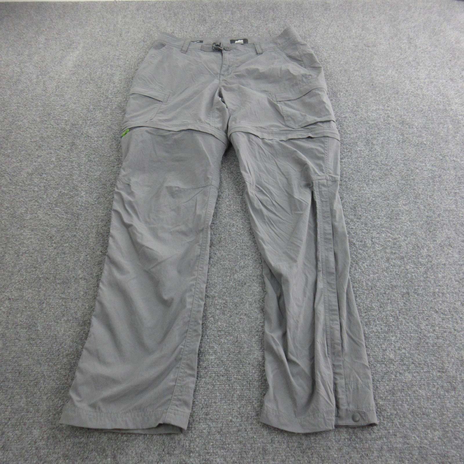 Pantalones cooperativos REI para mujer 8 grises convertibles con cremallera sendero elástico nailon