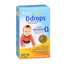 Baby Liquid Vitamin D3 Drops 0.08 Oz 400 IU by Ddrops