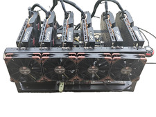 Crypto Mining Rig, 6 XFX RX580 GPUs, B450-A Pro Max, EVGA PSU 'Complete 