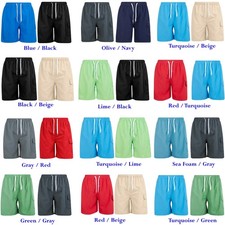 Men Swimming Trunks, Cargo Swim Shorts 3 Pockets Bathing Suit Beach Wear 2-Pack