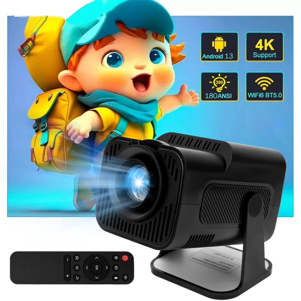 5G Projector Smart Auto Keystone 4K 1080P WiFi Bluetooth Projector - HY320 Mini - image 4 of 4