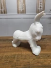 Fenton Glass Donkey Opal White Satin Frosted Animal Figurine 5 Inches