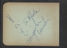Miyoshi Umeki - Signed Autograph Book Page - Flower Drum Song Miyoshi Umeki - Signed Autograph Book Page - Flower Drum Song