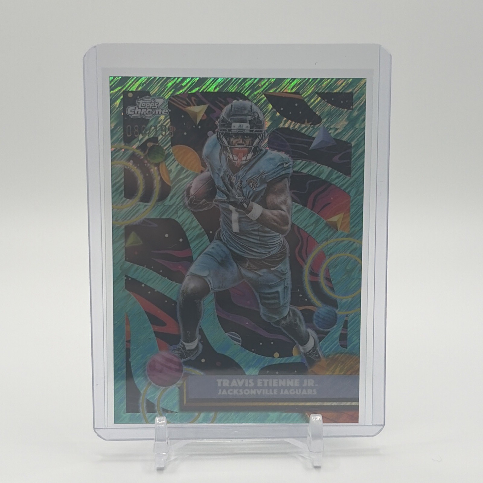2025 Topps Cosmic Chrome - Travis Etienne #45 Aqua Equinox Refractor /199