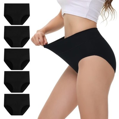 Damen Baumwollhöschen High Waist Damen Slip Baumwolle Unterhose flacher Bauch