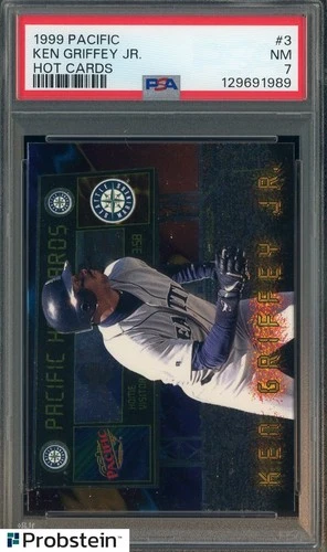 1999 Pacific Hot Cards #3 Ken Griffey Jr Mariners HOF PSA 7 NM POP 2